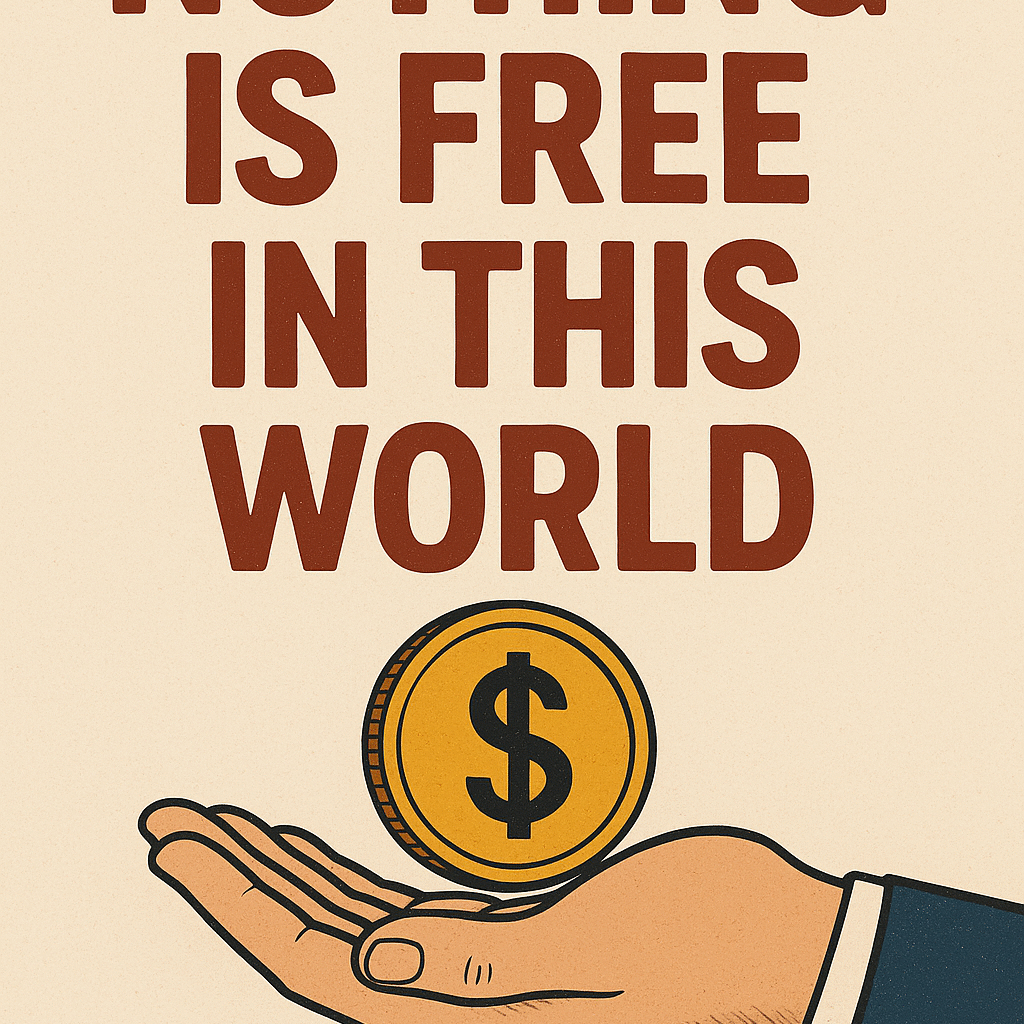 Nothing is free in this world
