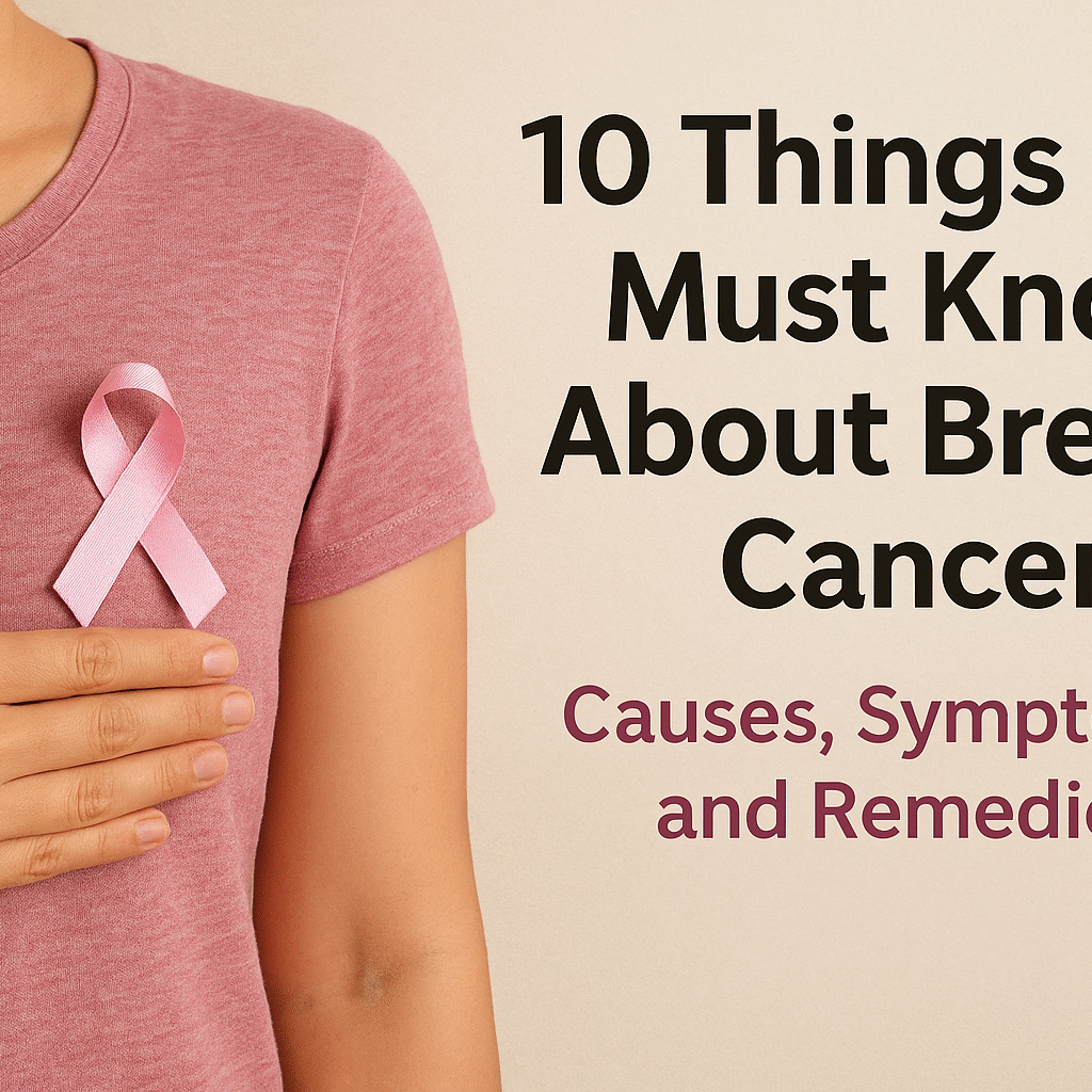  10 Things You Must Know About Breast Cancer: Causes, Symptoms, and Remedies.