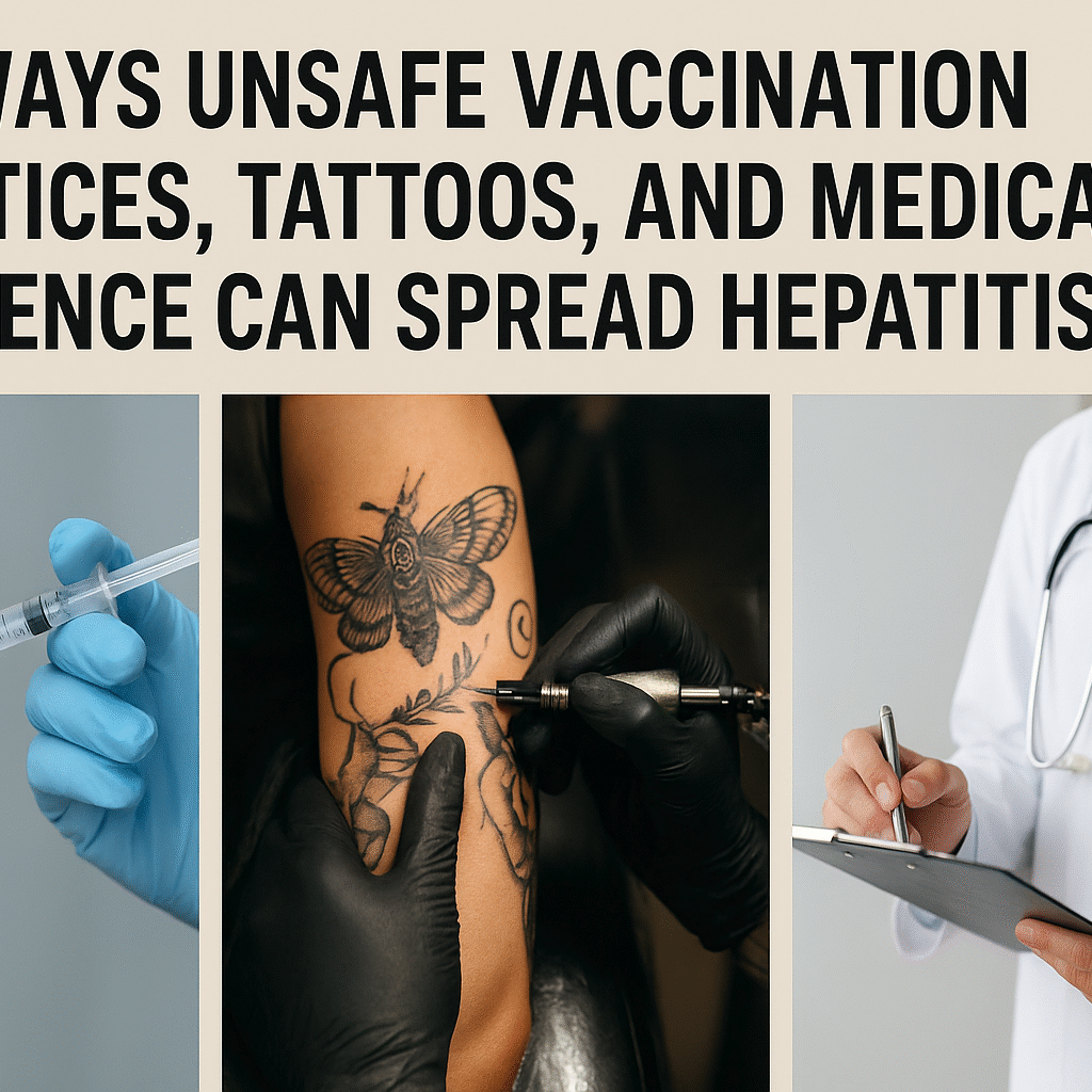Unsafe Vaccination Practices, Tattoos, and Medical Negligence Can Spread Hepatitis B & C