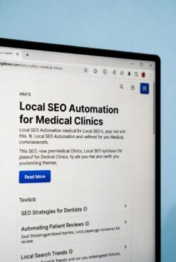 Google Business multi-location dashboard with SEO KPIs for clinics