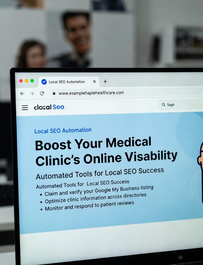 Google Business multi-location dashboard with SEO KPIs for clinics