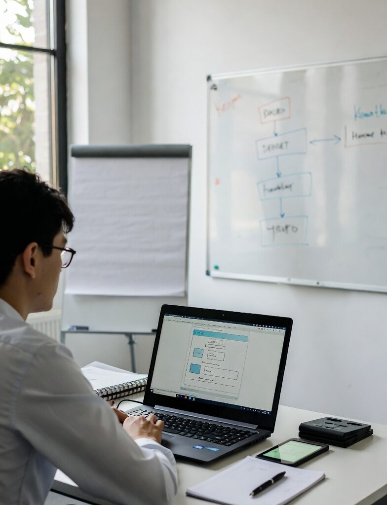 How 7 AI Breakthroughs Will Transform Education Forever Futuristic classroom with holographic AI robot assistant teaching diverse students using interactive digital projections and tablets