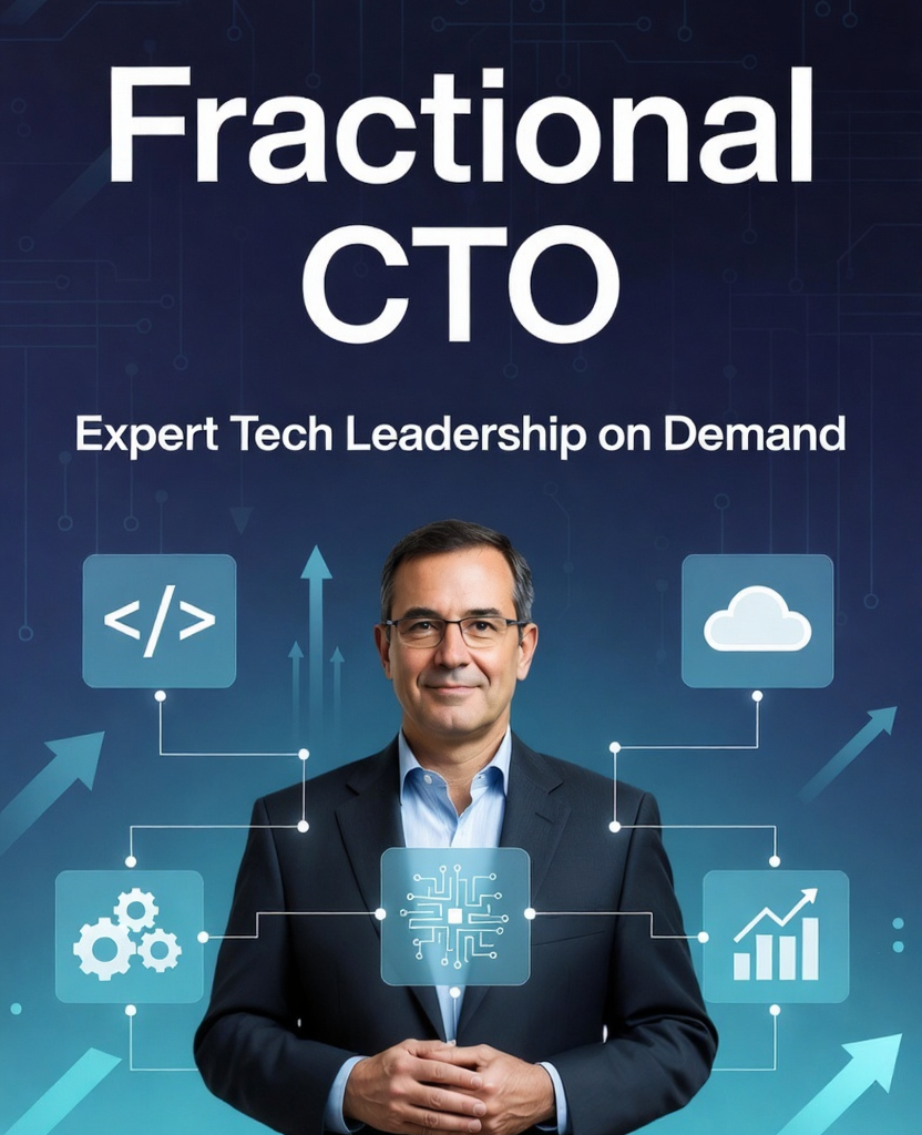 How 7 Powerful Fractional CTO Strategies Accelerate Digital Transformation Fractional CTO expert providing on-demand tech leadership with digital strategy icons