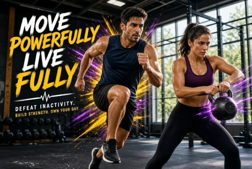 People transforming from inactive to powerful athletic moves