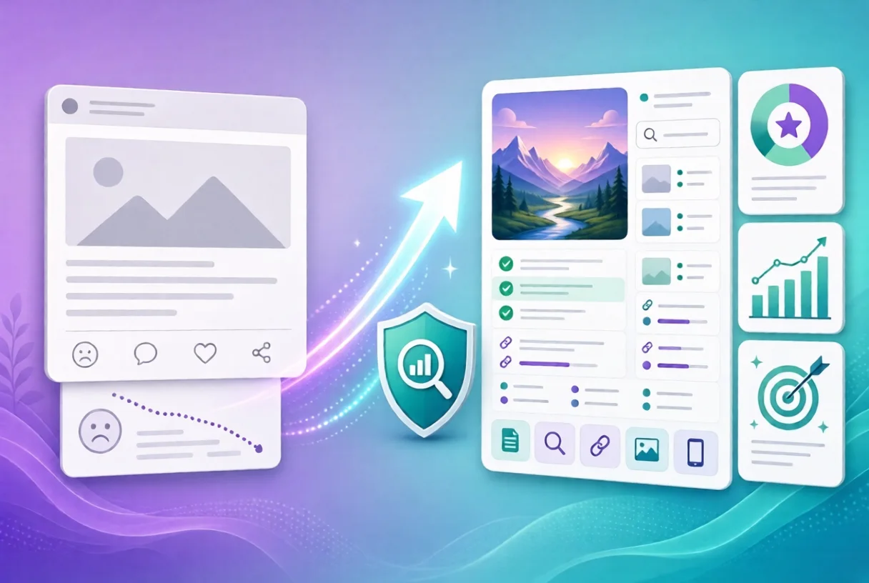 Low-value blog post transforming into SEO-optimized content with ranking growth