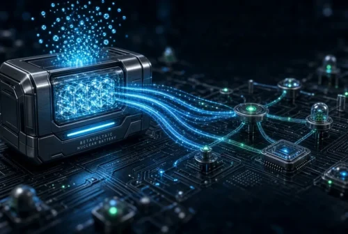 Betavoltaic nuclear battery powering micro sensors and circuits